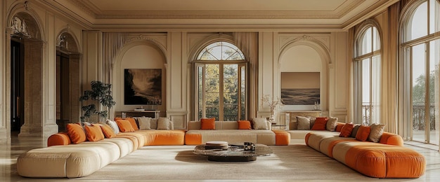 Luxury home rental Singapore modern architecture spacious living room